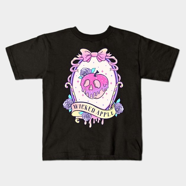 Hot goth summer wicked apple Kids T-Shirt by Positively Petal Perfect 